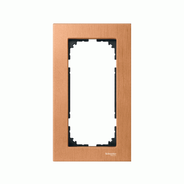 Wood frame, 2‑gang without central bridge piece, Cherry wood